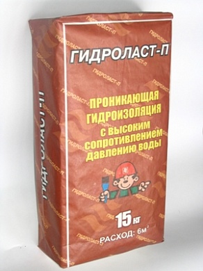 ГИДРОЛАСТ П (15кг) проникающая гидроизоляция