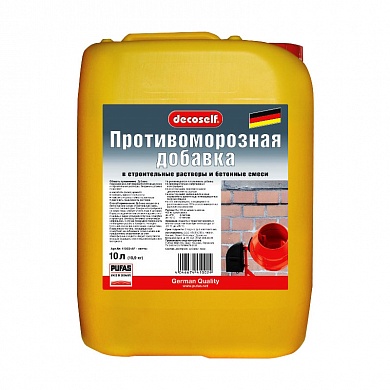 ПУФАС Противоморозная добавка в строит. растворы и бетон до -10С (10л = 10,9кг)