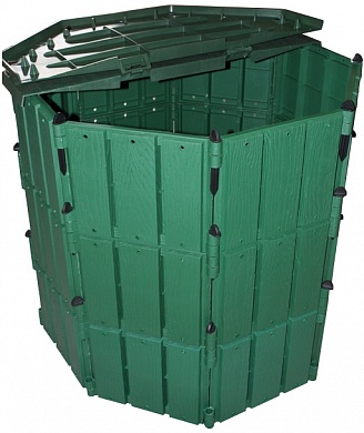 Компостер садовый с крышкой фактурный пластик 800л