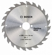 Диск пильный по дереву 1903024T BOSCH Optiline ECO/2.608.641.789