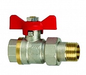 Кран шаровый PN40 1/2" В/Н со сгоном бабочка