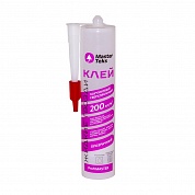 МастерТекс ProfiMaster Клей монтажный каучковый 200 кг/м2 сверхпрочный (300гр) прозрачный 9752868