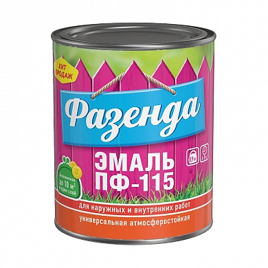 ТЕКС Эмаль ПФ-115 ФАЗЕНДА черная (0,9кг)